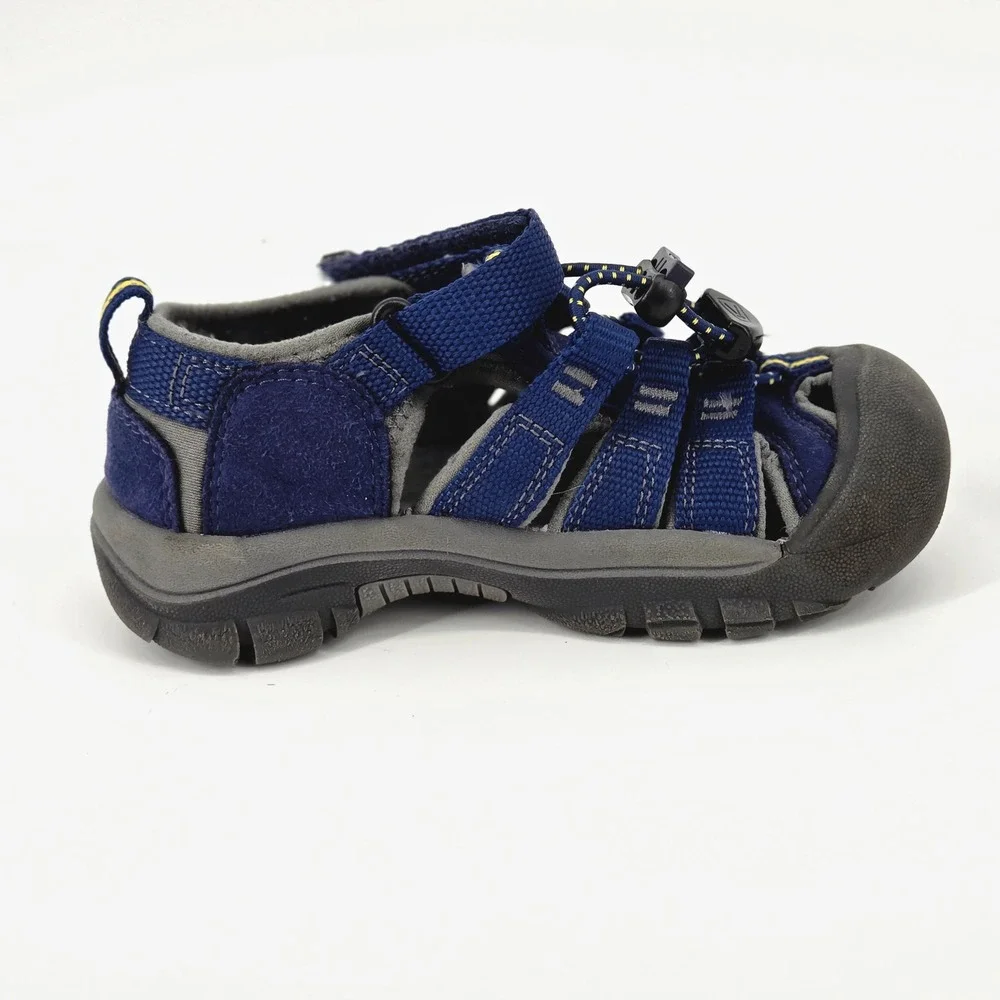 KEEN Newport H2 Navy Blue Yellow Waterproof Closed Toe Sandals Toddler Kids 10